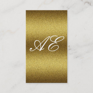 Carte De Visite Monogramme Serif Corporate Minimal Gold Parties sc