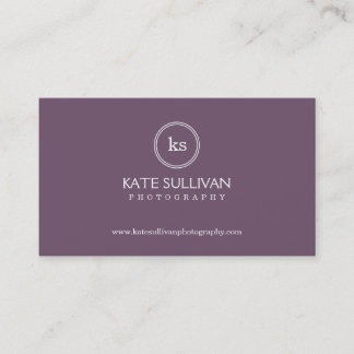 Carte de visite Monogramme simple