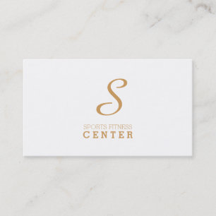 Carte De Visite Monogramme simple (beurre d'arachide)