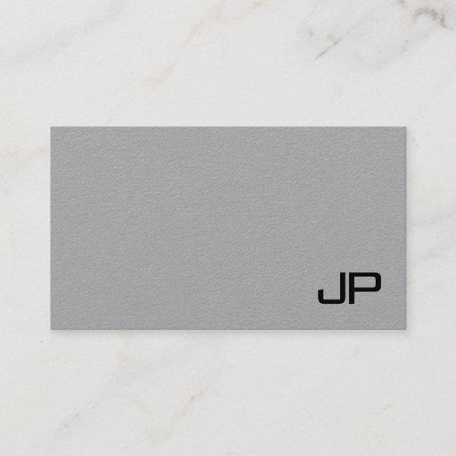 Carte De Visite Monogramme Simple Modèle Moderne Élégant (Devant)