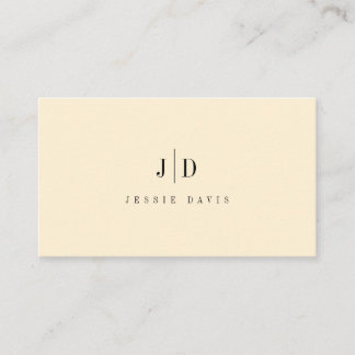 Carte De Visite Monogramme Simple Professionnel Moderne