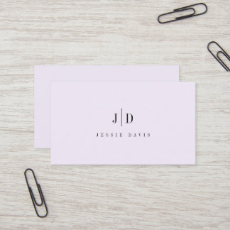 Carte De Visite Monogramme Simple Professionnel Moderne