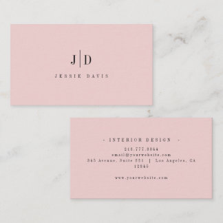 Carte De Visite Monogramme Simple Professionnel Moderne