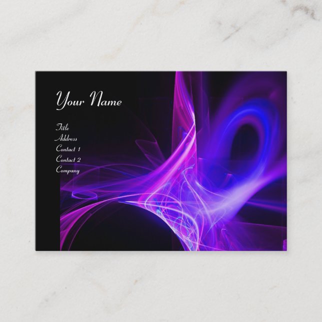 Carte De Visite MONOGRAMME SOURIS Vibrant noir rose rouge bleu (Devant)