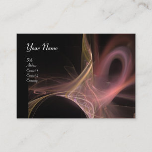 Carte De Visite MONOGRAMME SOURIS Vibrant noir rose rouge brun