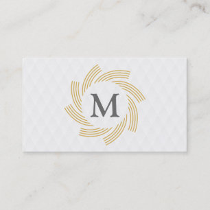 Carte De Visite Monogramme   Spirale, Motif diamant