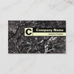 Carte De Visite Monogramme sur arête - Branches japonaises 03