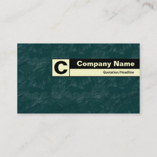 Carte De Visite Monogramme sur le bord - Vert foncé brossé