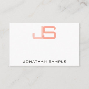 Carte De Visite Monogramme tendance moderne élégant Modèle personn