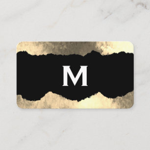 Carte De Visite Monogramme Tordu Glamor Grunge