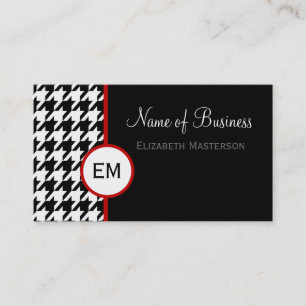 Carte De Visite Monogramme Trident noir