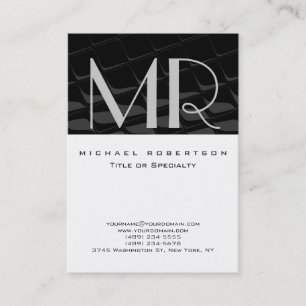 Carte de visite Monogramme vertical Motif Chubby
