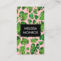 Monstera Tropical Botanical Feuille Chic Aquarelle