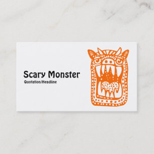 Carte De Visite Monstre d'horreur - Orange