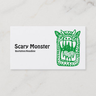 Carte De Visite Monstre d'horreur - Vert