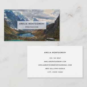 Carte De Visite Montagnes alpines pittoresques photo