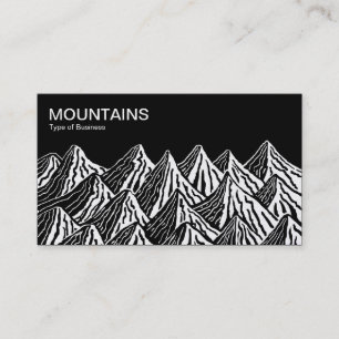 Carte De Visite Montagnes - Blanc et Noir
