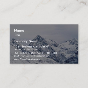Carte De Visite Montagnes d'Alpes dans la neige