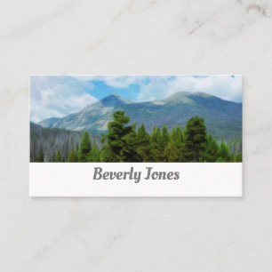 Carte De Visite Montagnes Rocheuses paysage d'art naturel
