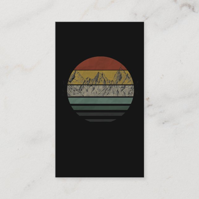 Carte De Visite Montagnes Vintages randonnée (Devant)