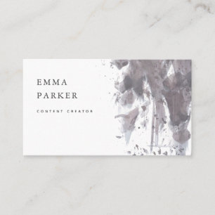 Carte De Visite Moody Enk   Moderne gris et blanc de charbon foncé