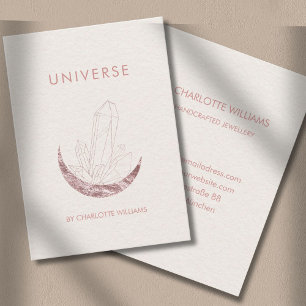 Carte De Visite Moon Crystal Energy Healer Business Card
