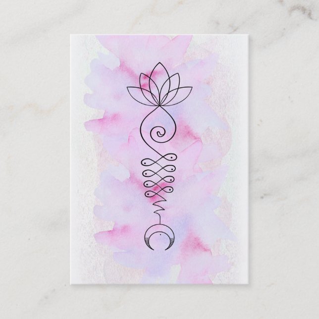 Carte De Visite ** Moon Lotus Soigneur d'énergie Yoga Reiki Massag (Devant)