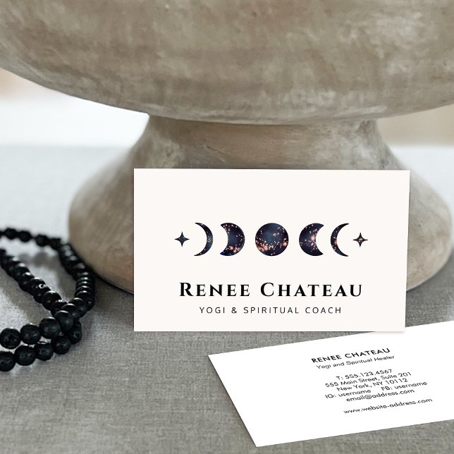 Carte De Visite Moon Phases Energy Healer (Créateur téléchargé)