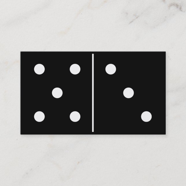 Carte De Visite Morceau de jeu de dominos (Devant)