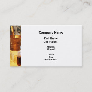 Carte De Visite Mortier et pilon en laiton