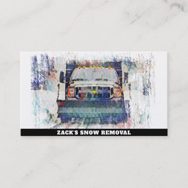Carte De Visite *~* Mosaic Enlèvement de neige Camion de neige AP7 (Devant)