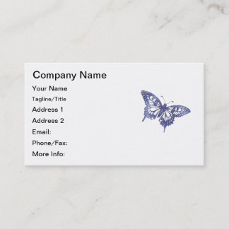 Carte De Visite Mosaïque assez bleue de papillon de machaon