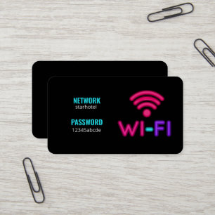 Carte De Visite Mot De Passe Réseau Internet Wifi