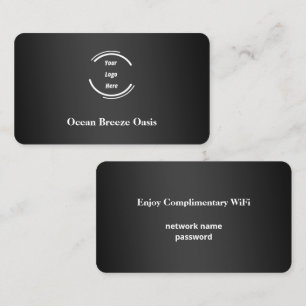 Carte De Visite 📶 Mot de passe réseau Logo Internet Wifi invité