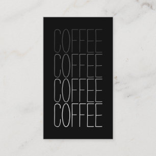 Carte De Visite Mot minimal dégradant foncé Vertical Café Loyauté