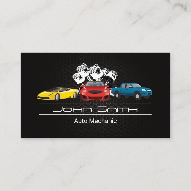 Carte De Visite Moteur de voiture Piston | Automobiles (Devant)