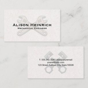 Carte De Visite Moteur de voiture Piston   Dépouille