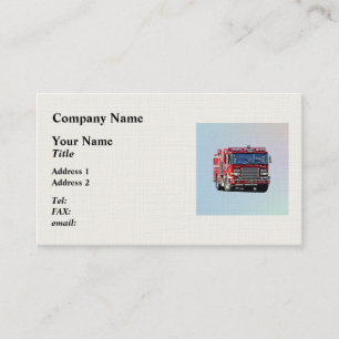Carte De Visite Moteur d'incendie tournant à l'angle
