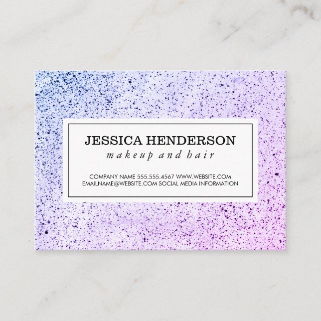 Carte De Visite Motif à bordure moderne (Devant)