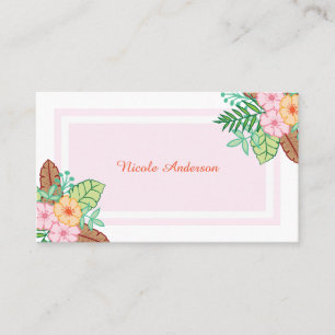 Carte de visite Motif à fleurs