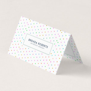 Carte De Visite Motif À petits pois coloré
