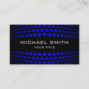 Carte De Visite Motif à pois bleu professionnel