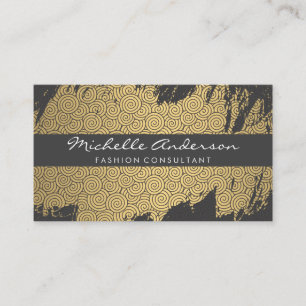 Carte De Visite Motif à spirale brossé or II