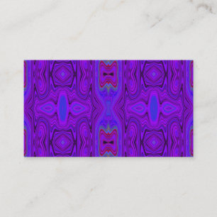 Carte De Visite Motif Abstrait et bleu royal rétro