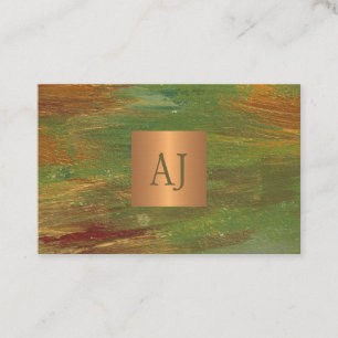 Carte De Visite Motif abstrait moderne monogramme