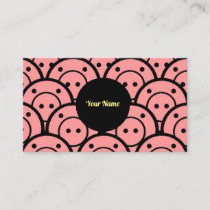 Carte de visite Motif Abstrait rose des cochons co