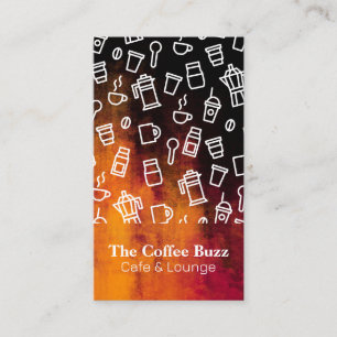 Carte De Visite Motif Accessoires Café   Café