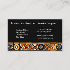 Carte De Visite Motif africain d'art