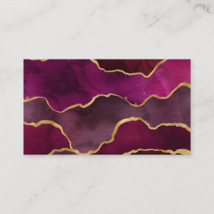 Carte De Visite Motif aquarelle abstrait rouge vin de Bourgogne