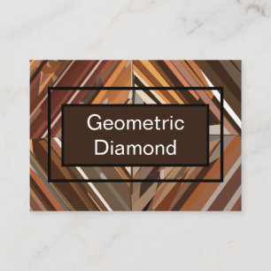 Carte De Visite Motif Arrière - plan de bois de diamant géométriqu